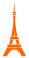 Eiffel Tower Orange