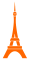 Eiffel Tower Orange