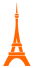 Eiffel Tower Orange