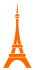 Eiffel Tower Orange