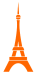 Eiffel Tower Orange