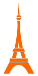 Eiffel Tower Orange