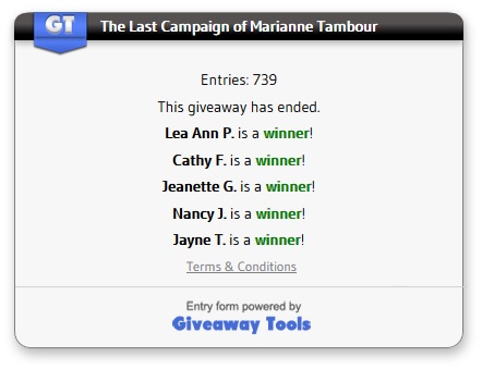 The Last Campaign winners