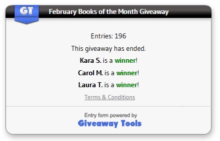 Feb books of the month winners