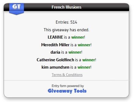 French Illusions winners