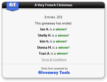 Very French Christmas winners