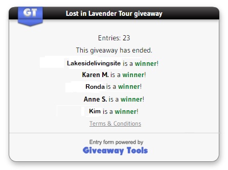 Lost in Lavender winners