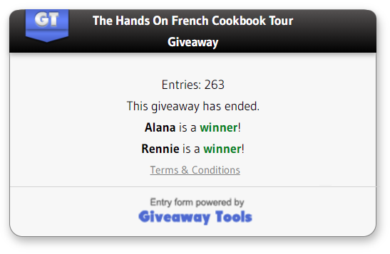 The Hand on French cookbook winners